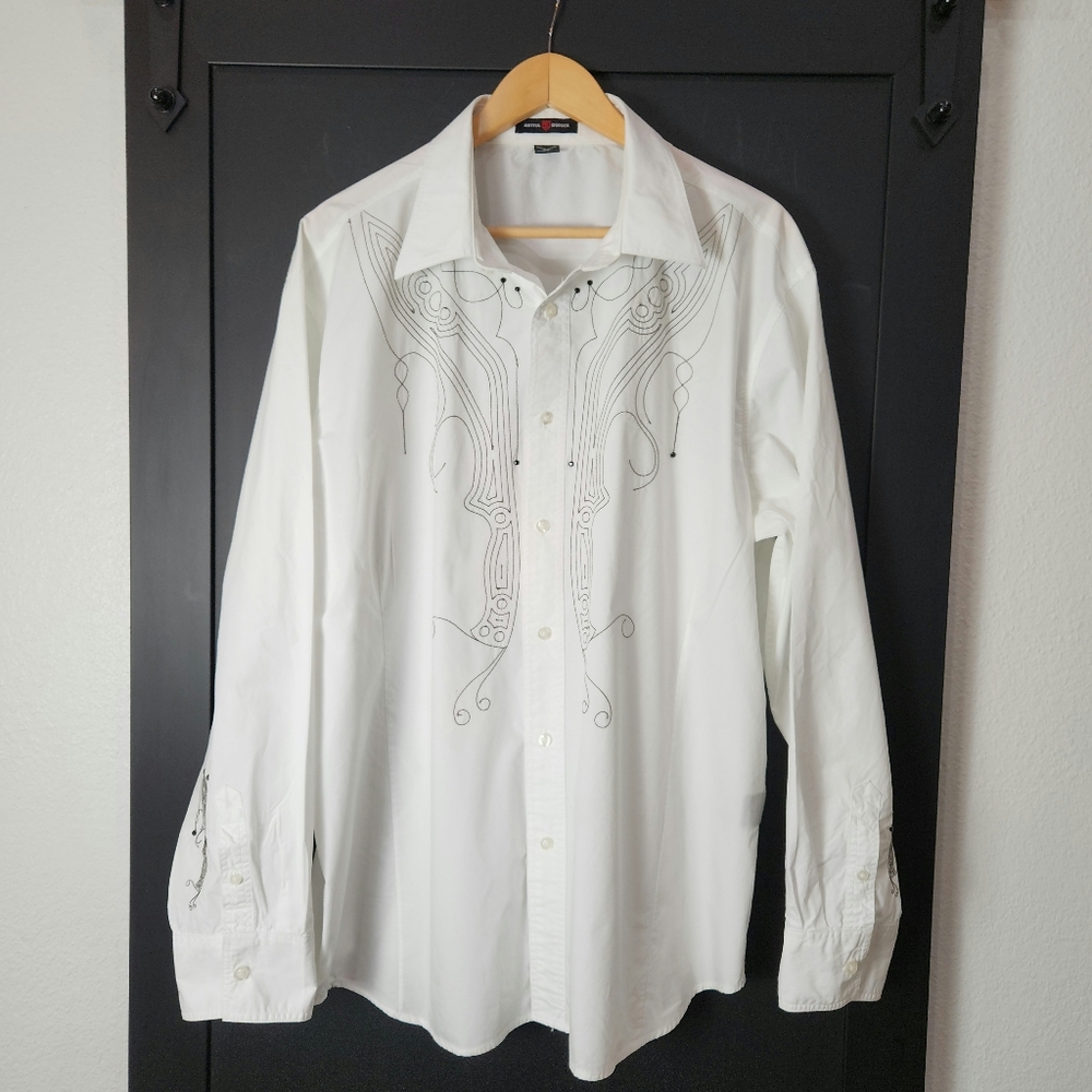 Artful Dodger*Vintage*Mens Button Down High Roller Shirt Size 3X